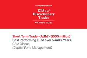 The Hedge Fund Journal CTA and Discretionary Trader Awards 2022